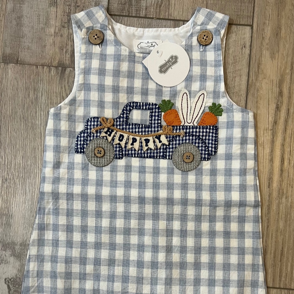 NWT Easter Overalls by Mud Pie